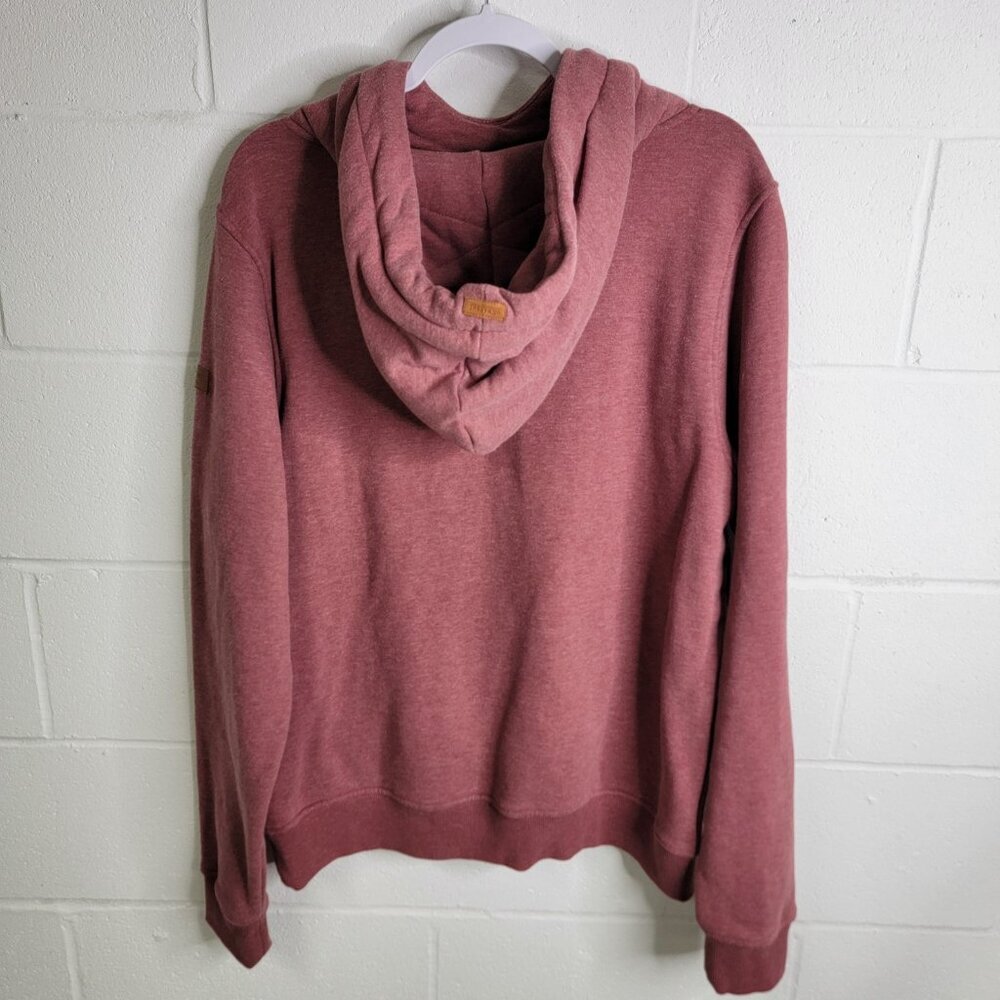 Naketano Women's Hoodie Pink Drawstring Long Sleeve Pullover Large Outdoor Hike - Picture 3 of 7